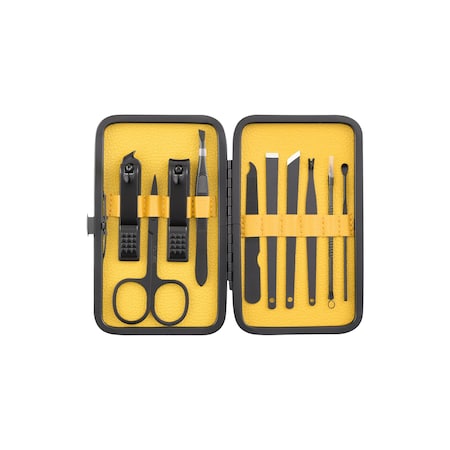 Akol Care Manicure set, 10 pcs (Yellow) AK-MANI-YLW-10